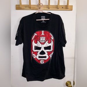 Tijuana I Love 664 Black T Shirt Unisex 100% Algodon Skull Short Sleeves sz XL